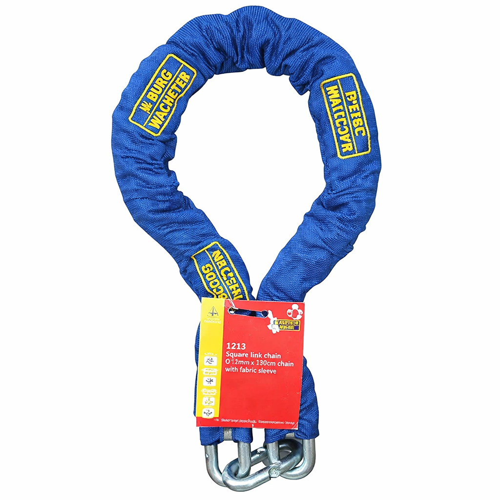 Burg Wachter Security 12mm Link Chain 1.3 m Square Manganese Link Chain