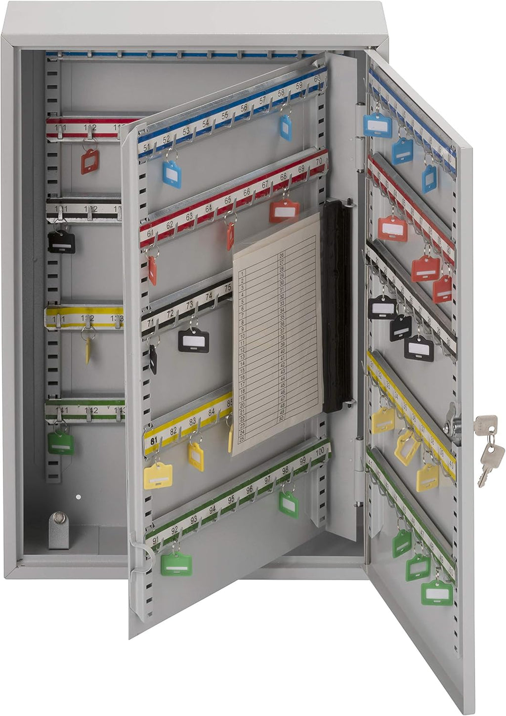 Burg Wachter 150 Hook Key Cabinet - Key Cabinet for up to 150 keys