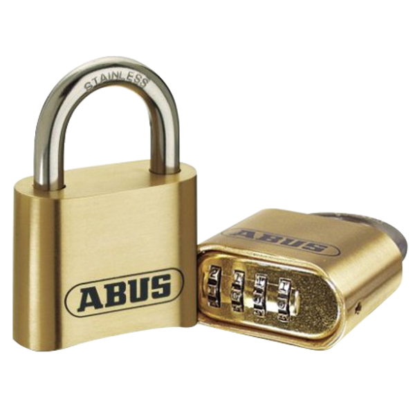ABUS Weather Proof Combination Padlock 180IB Series Brass Open Shackle Stainless Steel Shackle Padlock