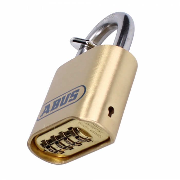 ABUS Weather Proof Combination Padlock 180IB Series Brass Open Shackle Stainless Steel Shackle Padlock