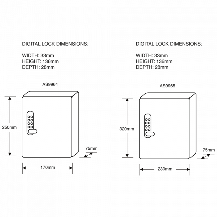ASEC Key Cabinet With Electronic Digital Lock