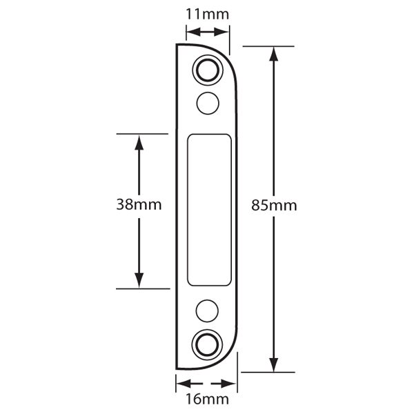 Munster Joinery Door Lock Centre Latch Receiver FERCO E11639-00-0-3 Latch Keep