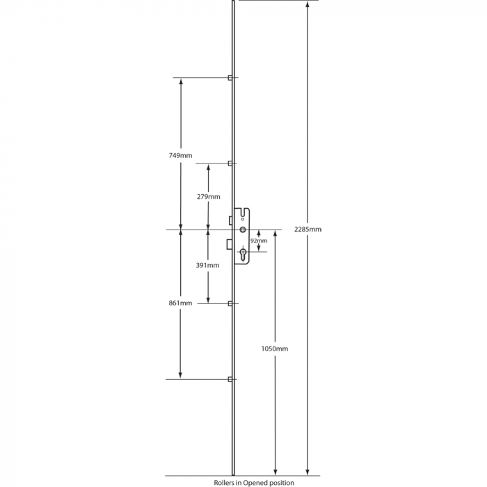 GU Lever Operated Latch & Deadbolt - 4 Roller