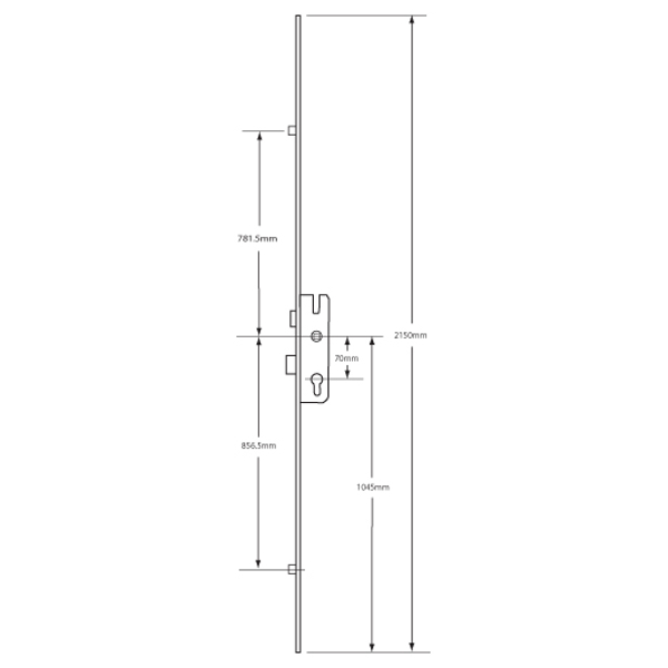 GU Fercomatic Automatic Latch & Deadbolt - 2 Roller
