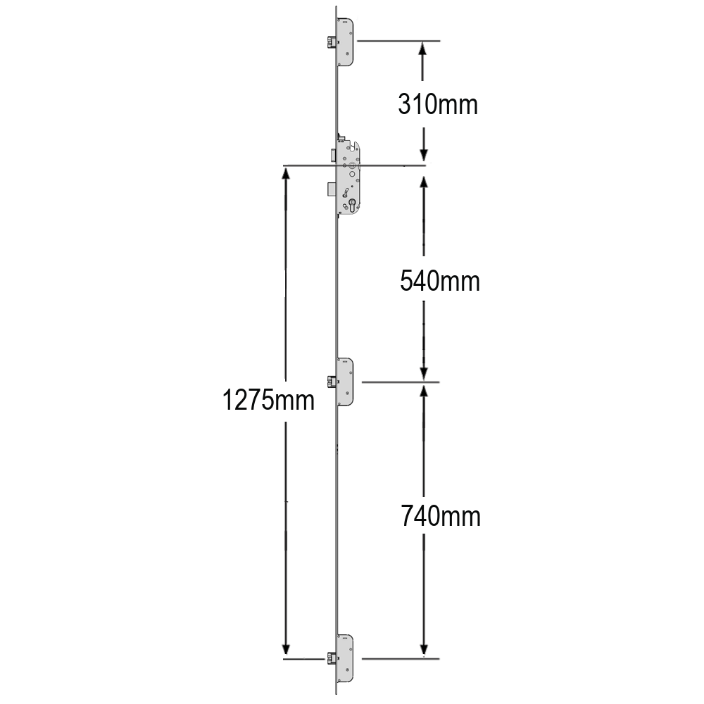GU Secury Auto A3 1770 Multipoint Lock - 3 Deadlocks