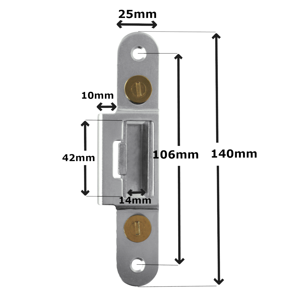 GU Timber / Composite Deadbolt Receiver L-10000-14-0-1