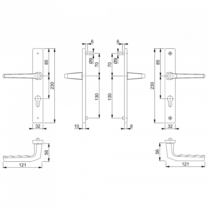 Hoppe Munster Joinery Door Handle for Ferco and GU Locks.