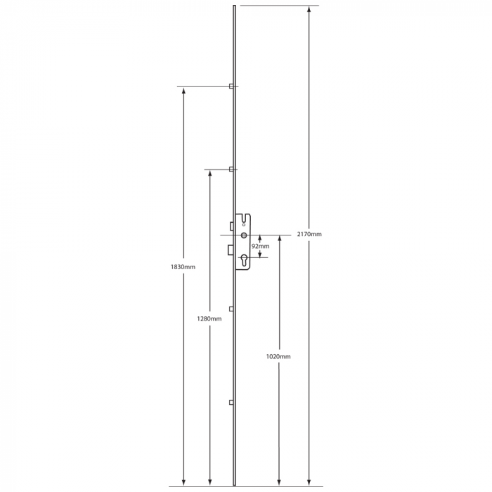 KFV Key Operated Latch & Deadbolt - 4 Roller