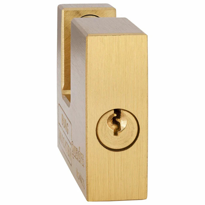 Burg Wachter Brass Shutter Lock - Keyed to Differ - Sliding Bolt Padlock