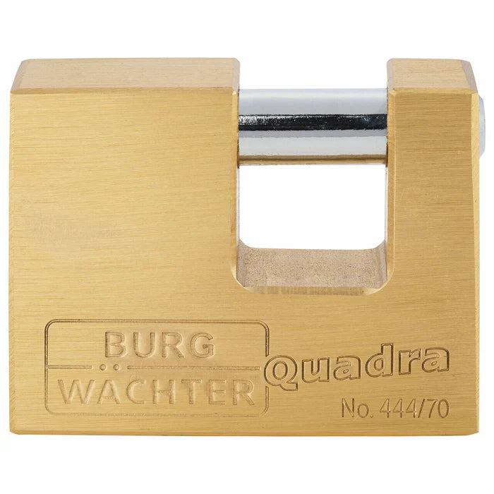 Burg Wachter Brass Shutter Lock - Keyed to Differ - Sliding Bolt Padlock