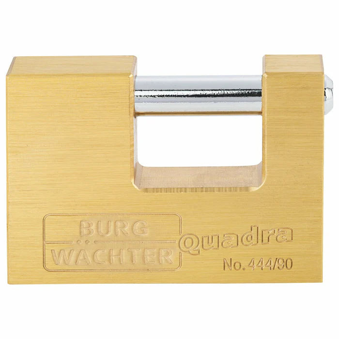 Burg Wachter Brass Shutter Lock - Keyed to Differ - Sliding Bolt Padlock