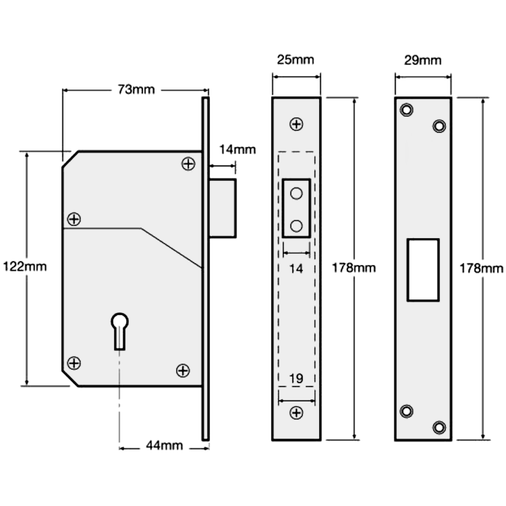 Chubb / UNION C-Series 3G110 Detainer Deadlock