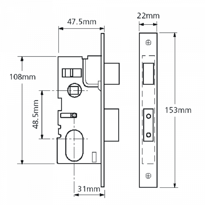 UNION L2214 Oval Sashcase