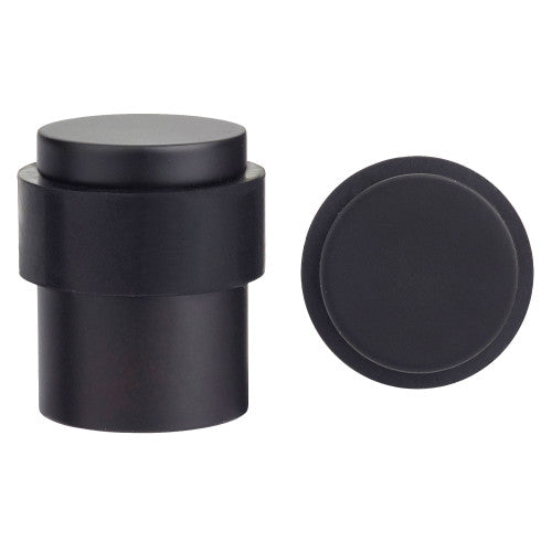 Door Stop Floor Mounted - Round Collared Flat Top 35mm dia