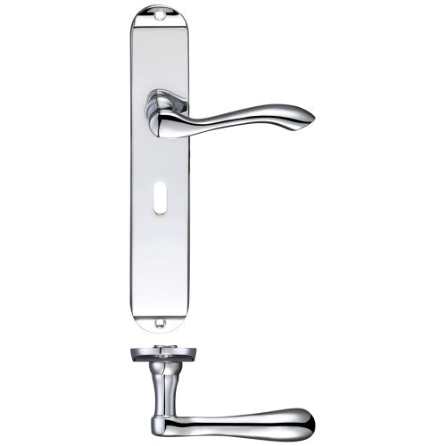 Arundel Lever on Long Plate Solid Brass Handle
