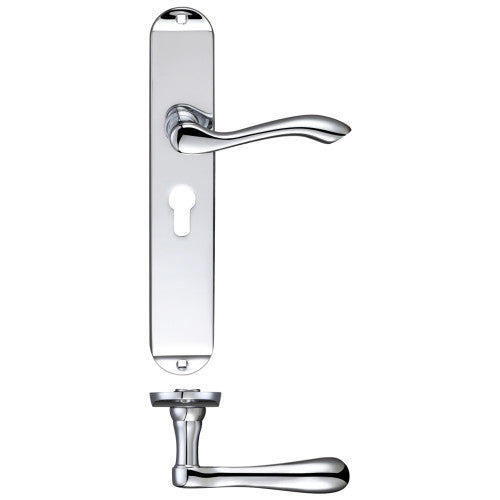 Arundel Lever on Long Plate Solid Brass Handle