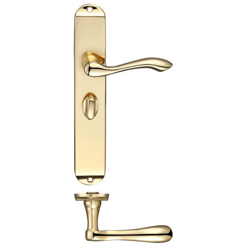 Arundel Lever on Long Plate Solid Brass Handle