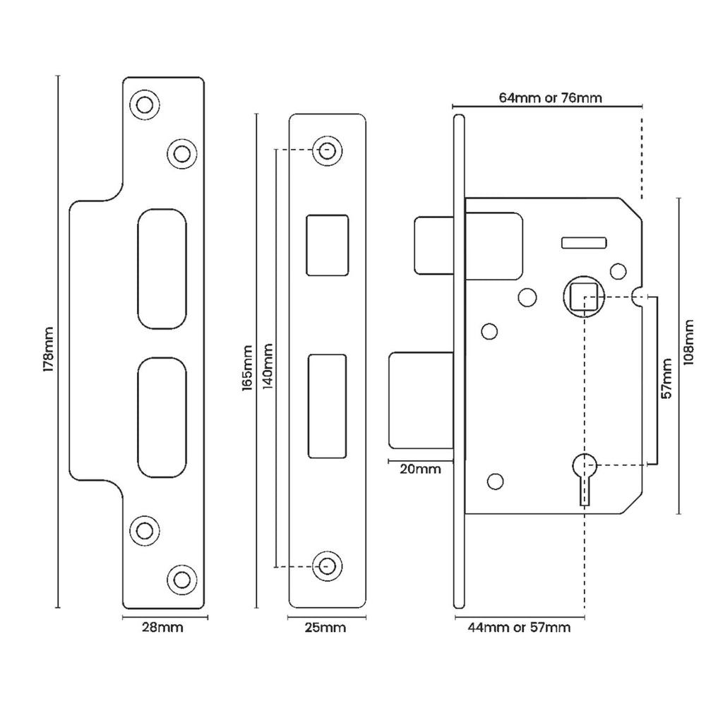 Premium Quality 5 Lever Insurance Rated Sashlock
