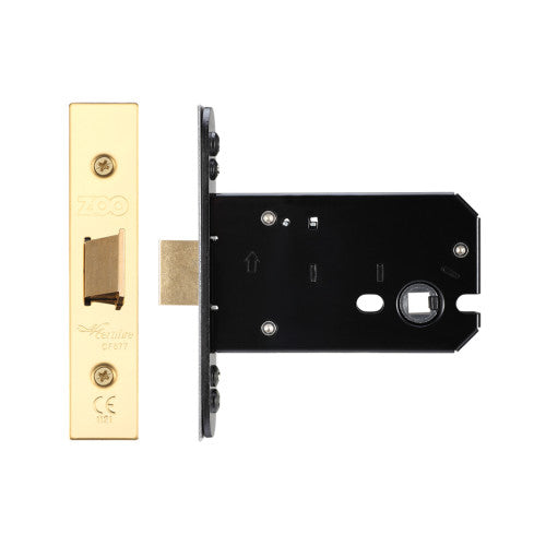 Flat latch - 64mm C/W PVD Forend and Strike